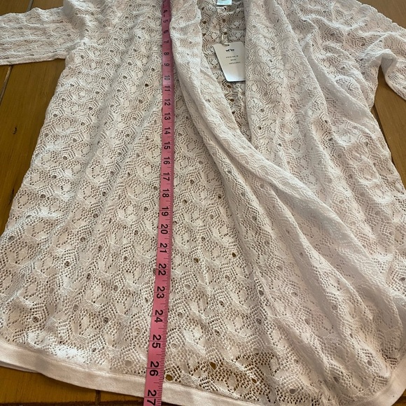 Islefield Women’s White Lightweight Cotton Cardigan New Outerwear size medium - Picture 10 of 12
